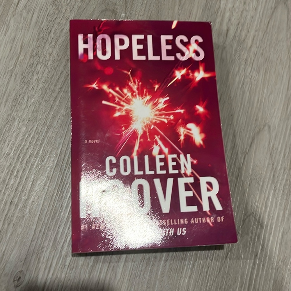 SIGNED Colleen Hoover Hopeless Book
